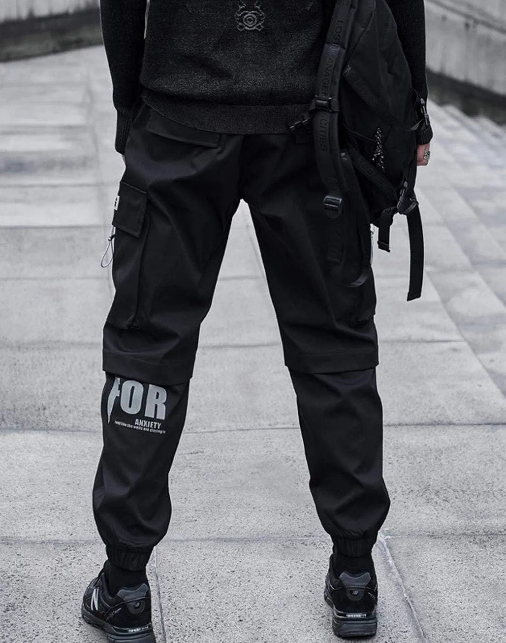 Astellarie Mens Jogger Pants Techwear Hip Hop Punk Harem Cargo Jogger Pant Streetwear Tactical Track Pants with Pocket