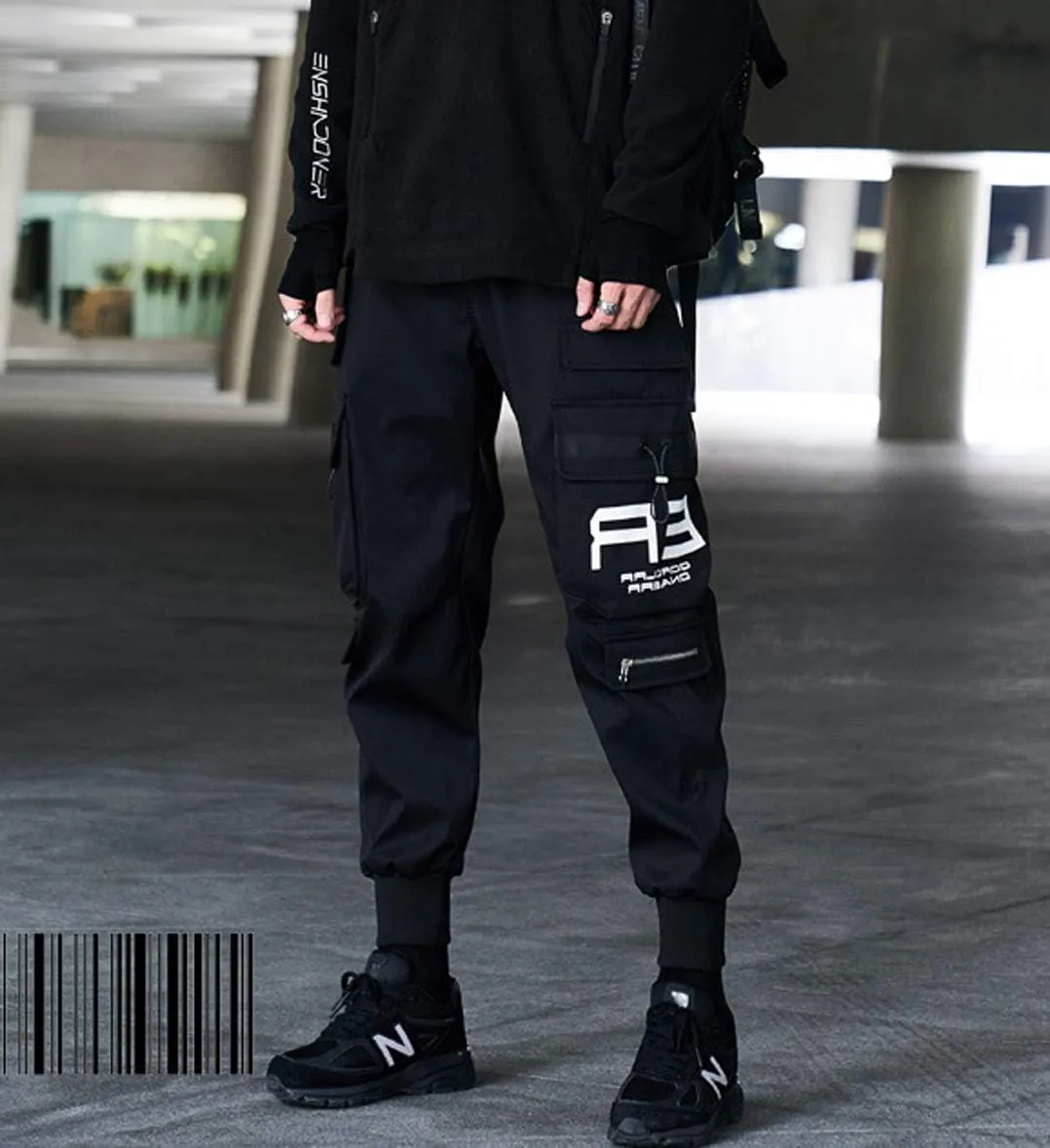 Astellarie Mens Jogger Pants Techwear Hip Hop Punk Harem Cargo Jogger Pant Streetwear Tactical Track Pants with Pocket