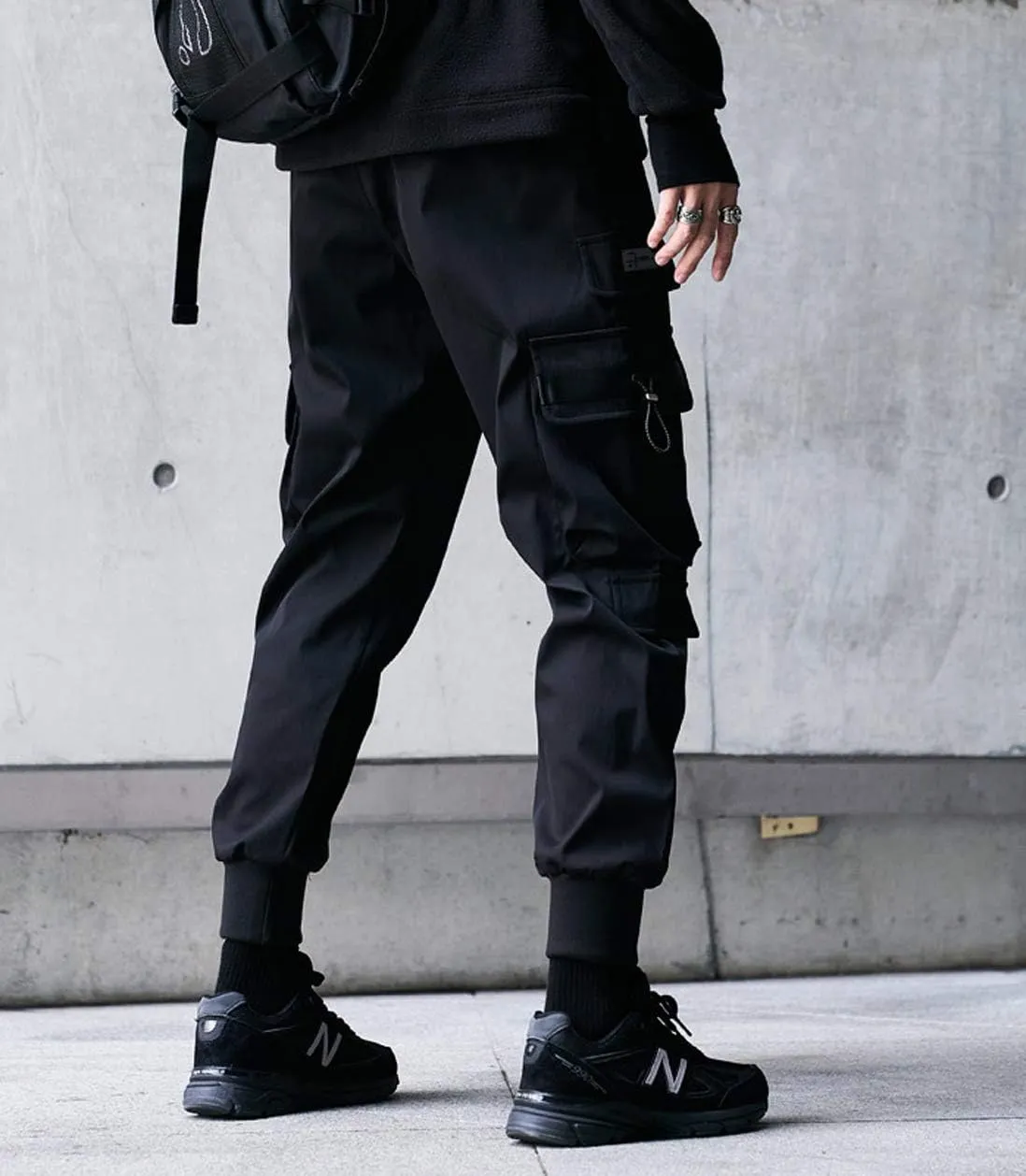 Astellarie Mens Jogger Pants Techwear Hip Hop Punk Harem Cargo Jogger Pant Streetwear Tactical Track Pants with Pocket