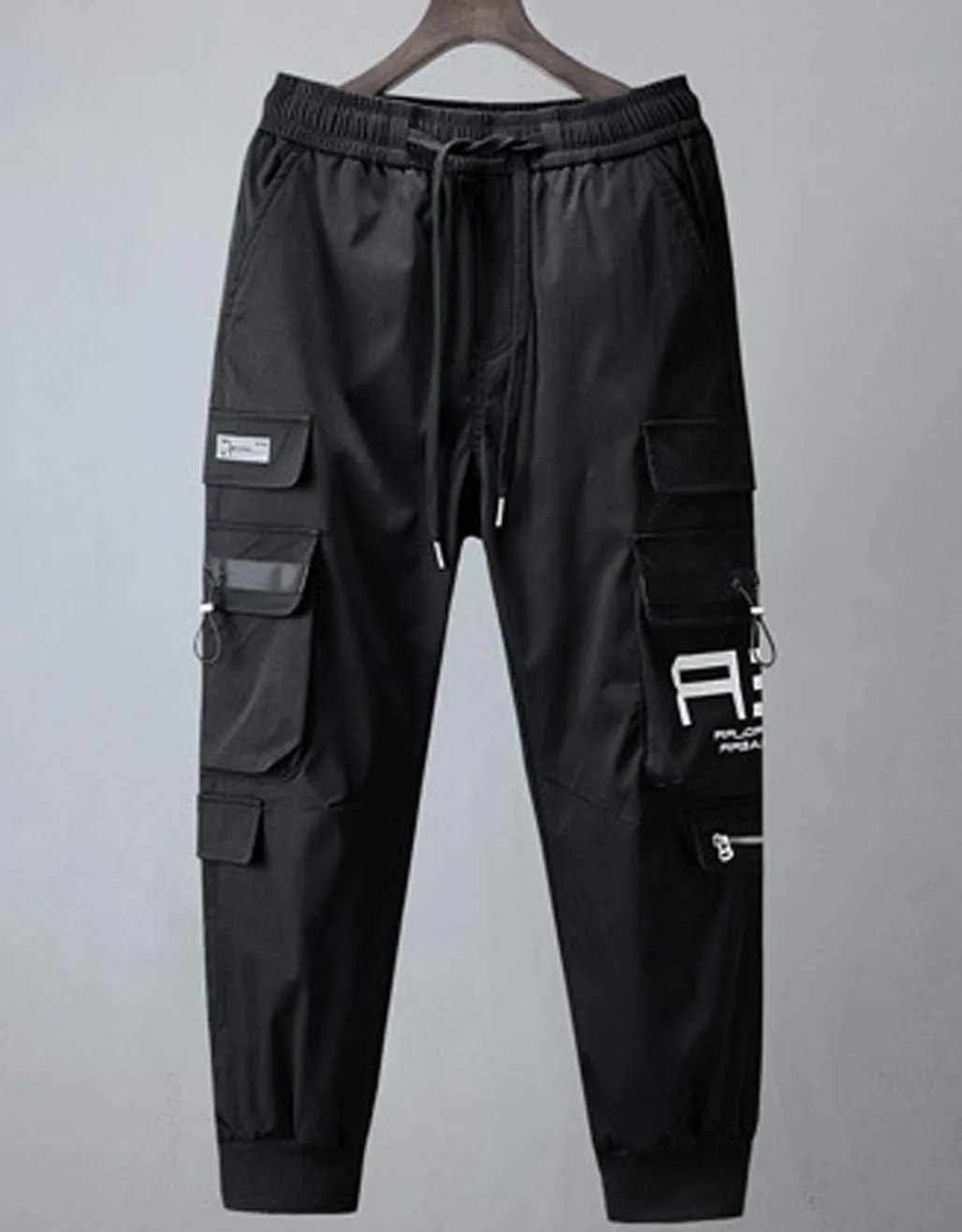 Astellarie Mens Jogger Pants Techwear Hip Hop Punk Harem Cargo Jogger Pant Streetwear Tactical Track Pants with Pocket