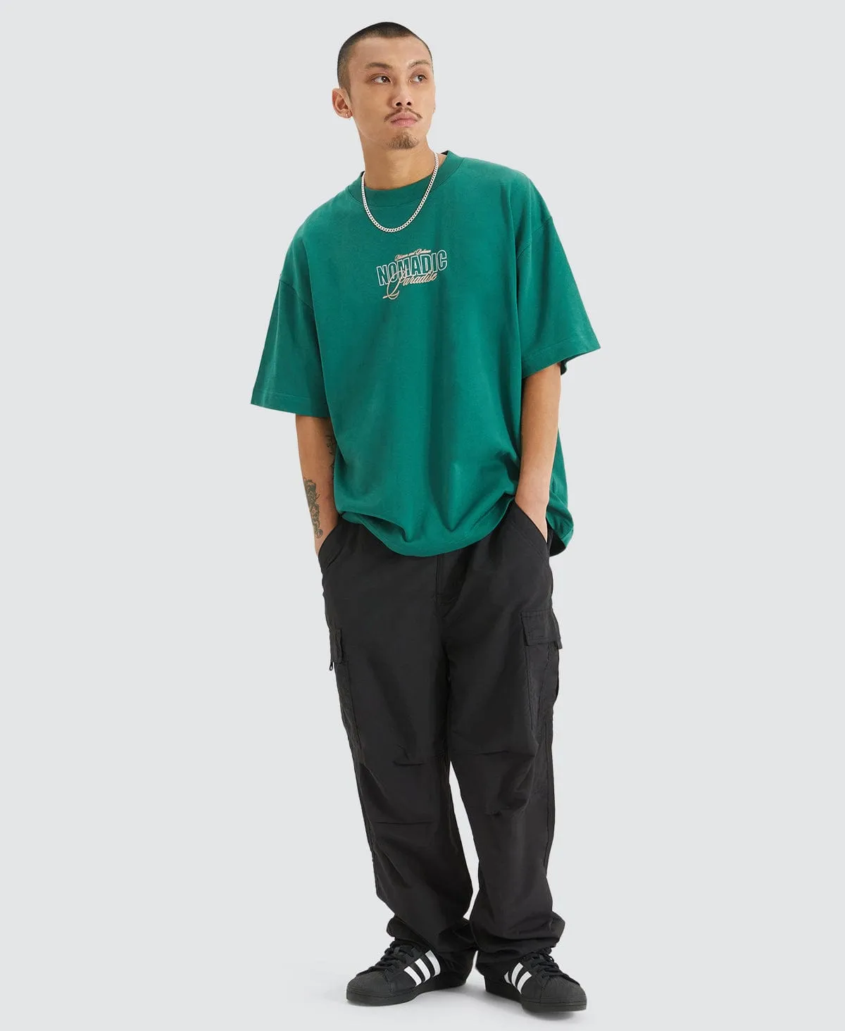 Blossom Heavy Street Tee Garden Green