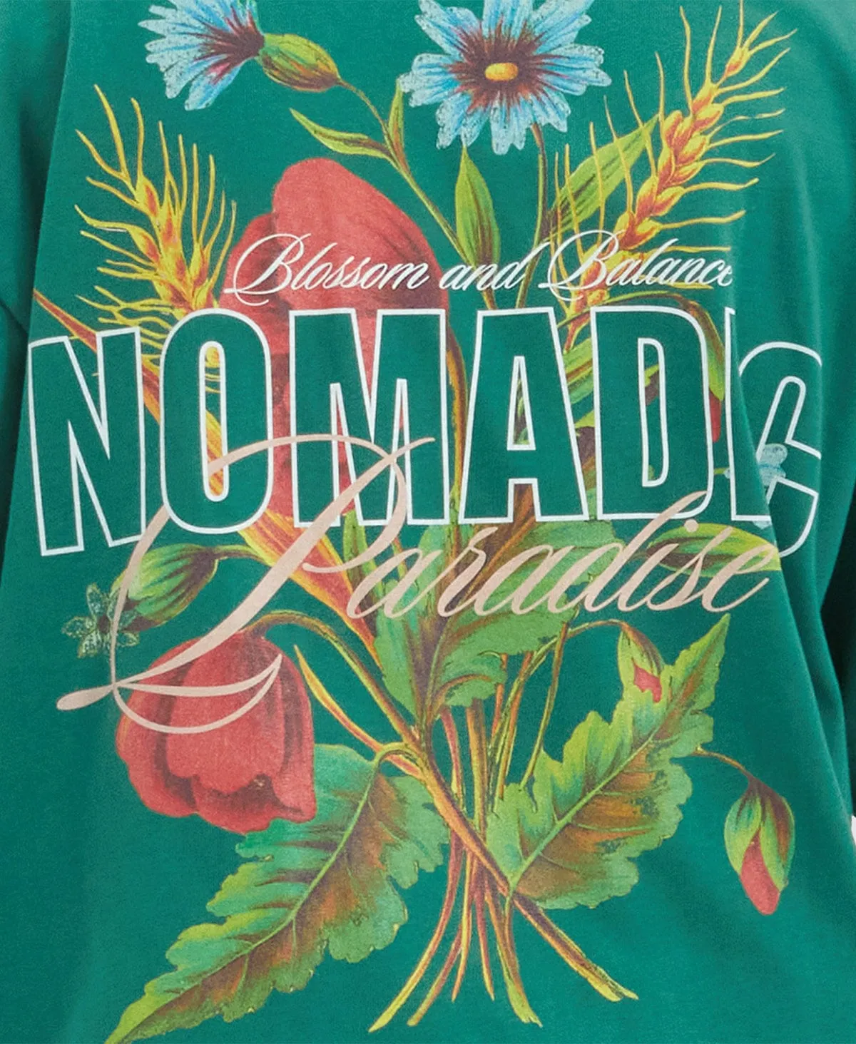 Blossom Heavy Street Tee Garden Green