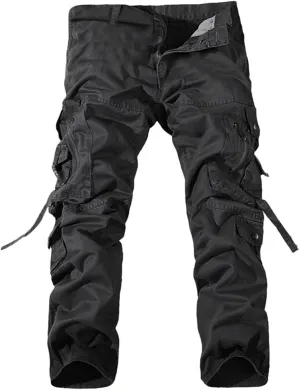 Cargo Pants for Men Big and Tall, with Pockets Men Sport Athletic Outdoor Joggers Pants Lightweight Casual Work Cargo