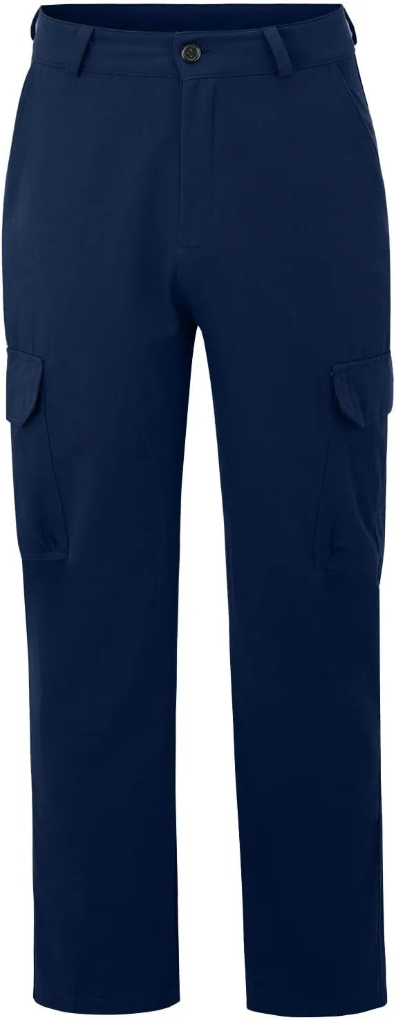 Cargo Pants for Men Big and Tall, Zipper Pockets Running Athletic Workout Pants Tapered Sweatpants for Men Golf Track