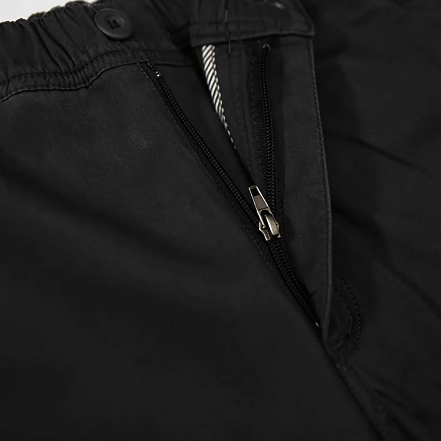 Cargo Pants for Men Big and Tall, Zipper Pockets Running Athletic Workout Pants Tapered Sweatpants for Men Golf Track