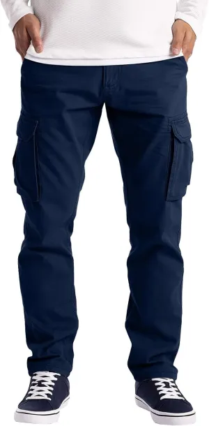 Cargo Pants for Men Big and Tall, Zipper Pockets Running Athletic Workout Pants Tapered Sweatpants for Men Golf Track