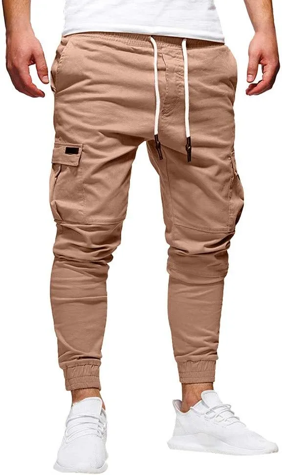 Cargo Sweatpants for Men Big and Tall Athletic Pants for Men Mens Autumn and Winter High Street Fashion Leisure Loose