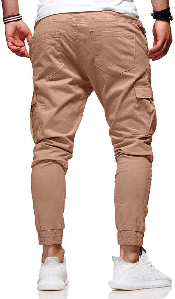 Cargo Sweatpants for Men Big and Tall Athletic Pants for Men Mens Autumn and Winter High Street Fashion Leisure Loose