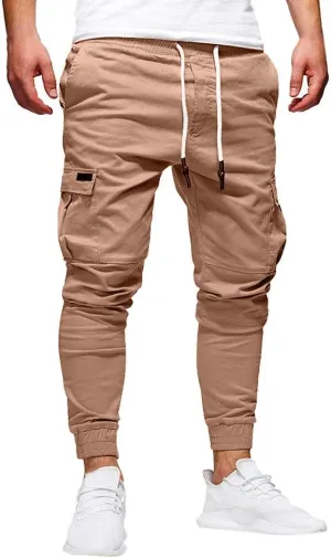 Cargo Sweatpants for Men Big and Tall Athletic Pants for Men Mens Autumn and Winter High Street Fashion Leisure Loose