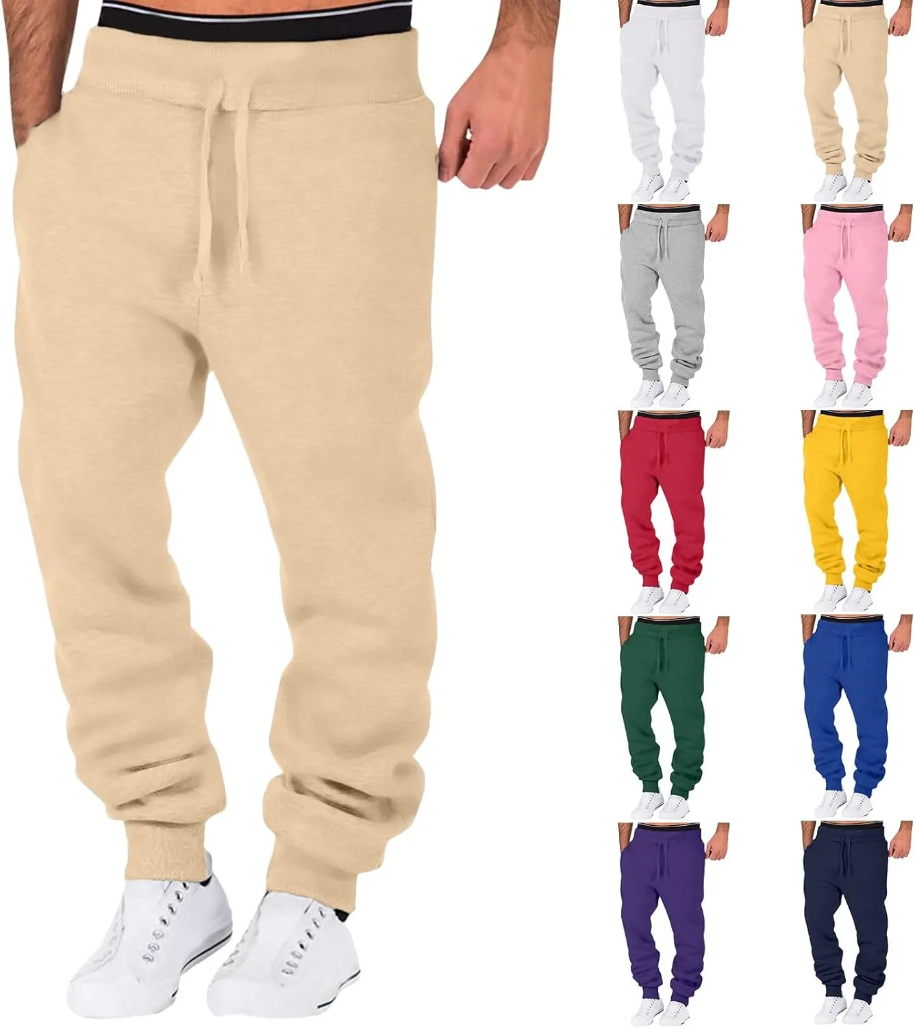 Cargo Sweatpants for Men Big and Tall Joggers Lounge Pants with Pockets Men's Jogger Sweatpants Mens Sweatpants Cargo