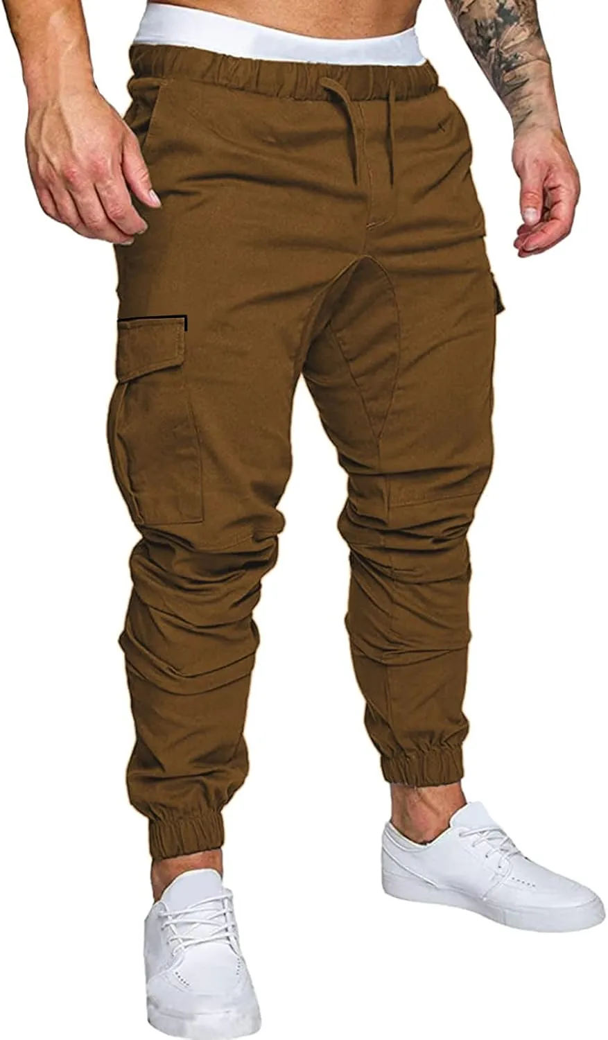 Cargo Sweatpants for Men Big and Tall Pants Men Mens Sweatpants Athletic Workout Casual Jogger Black Long Track Pants