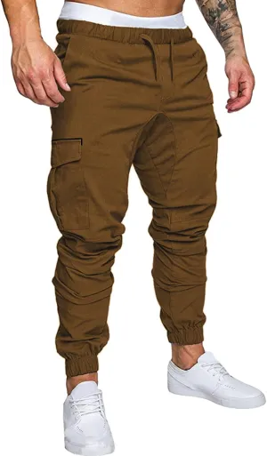 Cargo Sweatpants for Men Big and Tall Pants Men Mens Sweatpants Athletic Workout Casual Jogger Black Long Track Pants