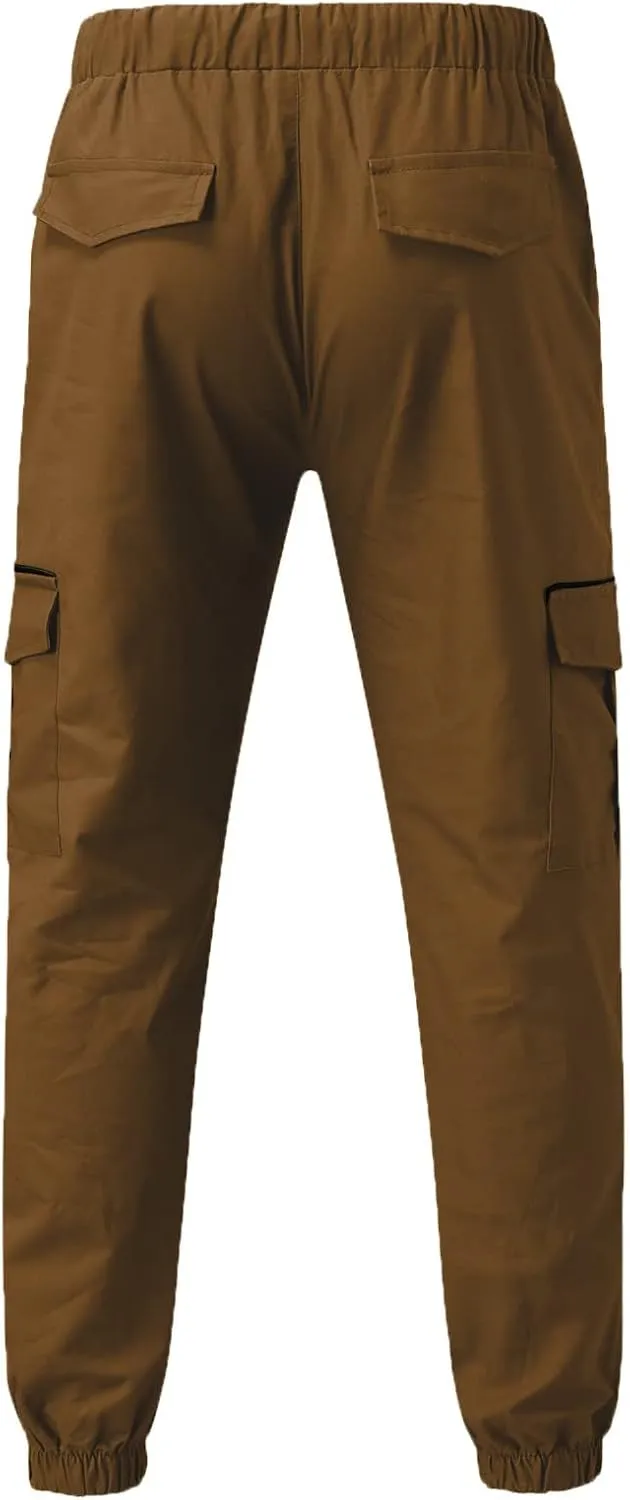 Cargo Sweatpants for Men Big and Tall Pants Men Mens Sweatpants Athletic Workout Casual Jogger Black Long Track Pants
