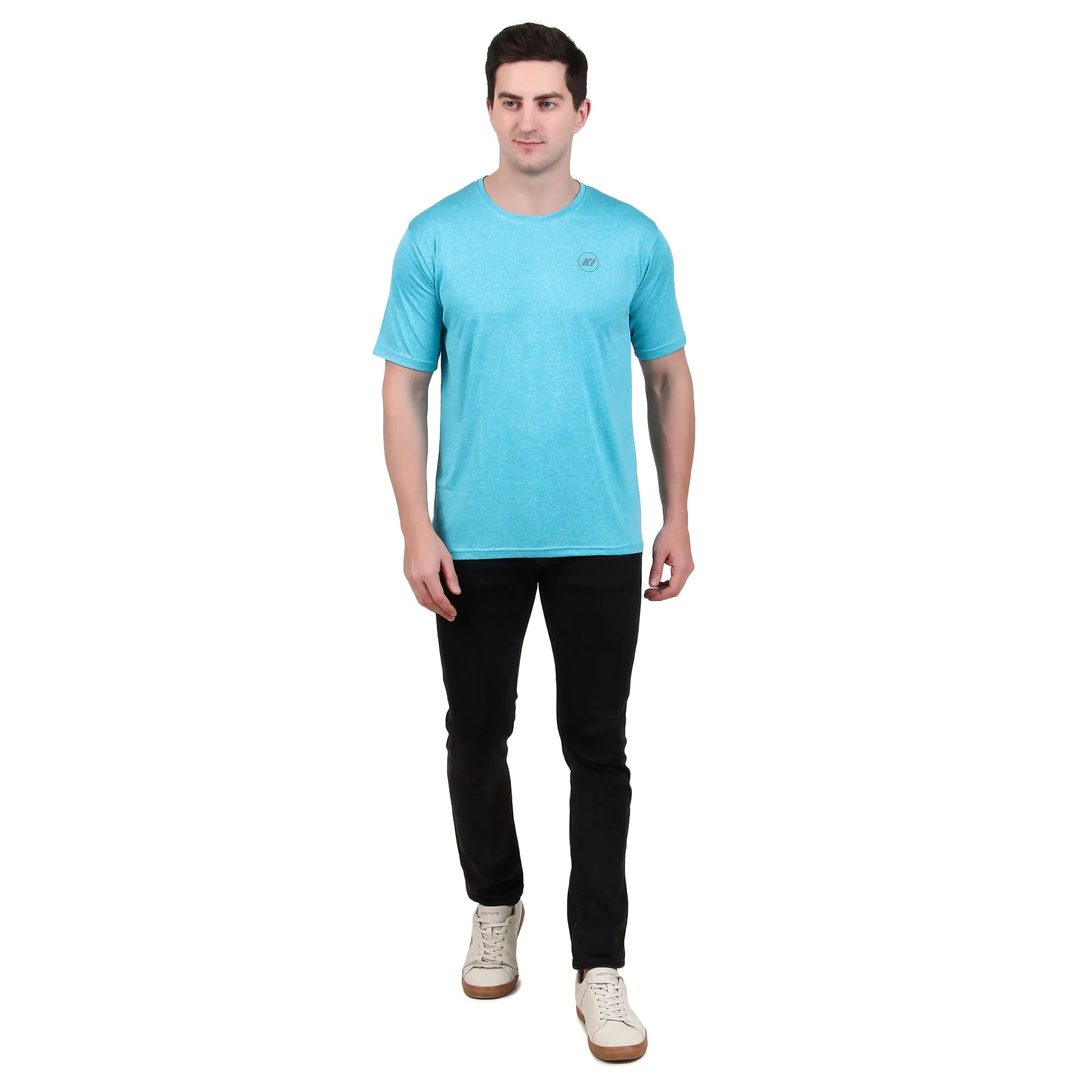 KI Activewear Sky Blue Men's Performance T-Shirt - Lightweight, Breathable, and Stylish