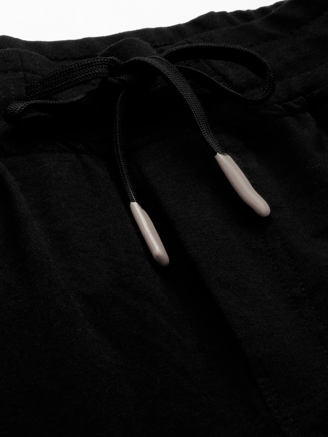 Men Black Solid Track Pants