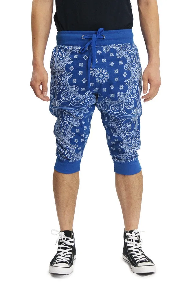 Men's Bandana French Terry Jogger Shorts