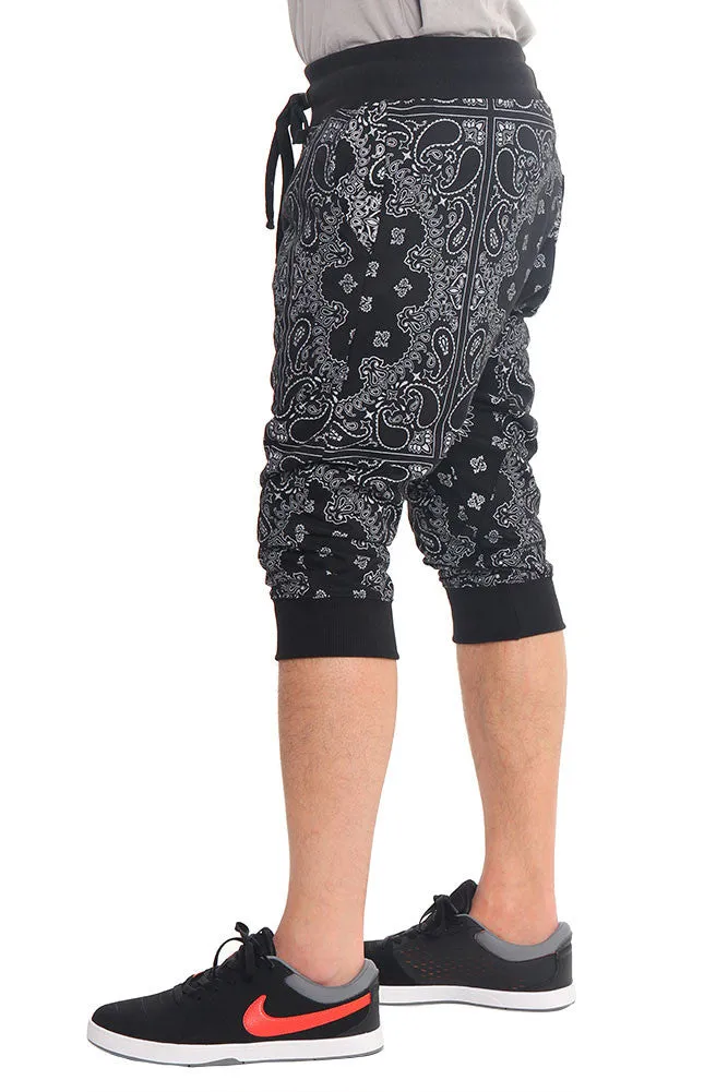 Men's Bandana French Terry Jogger Shorts