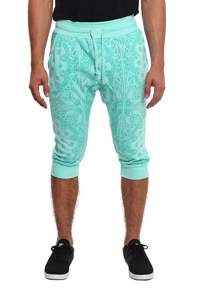 Men's Bandana French Terry Jogger Shorts