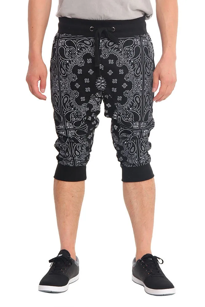Men's Bandana French Terry Jogger Shorts