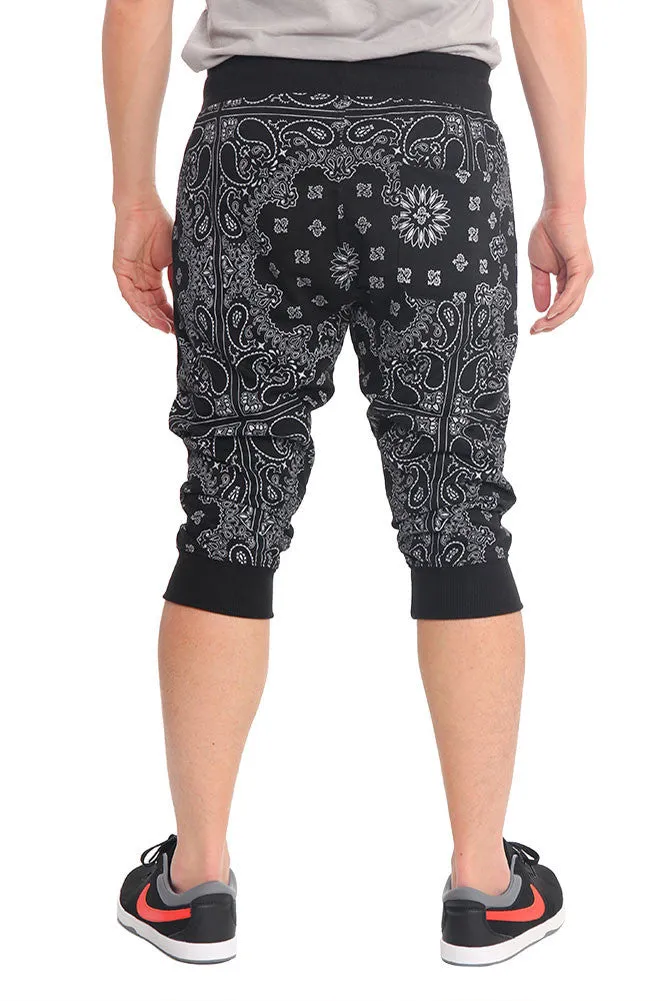 Men's Bandana French Terry Jogger Shorts