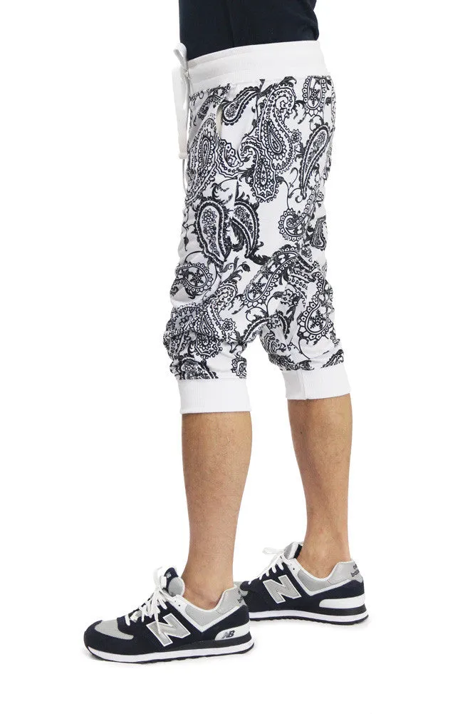 Men's Paisley French Terry Jogger Shorts