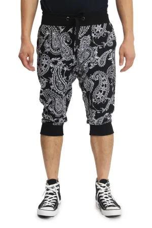 Men's Paisley French Terry Jogger Shorts