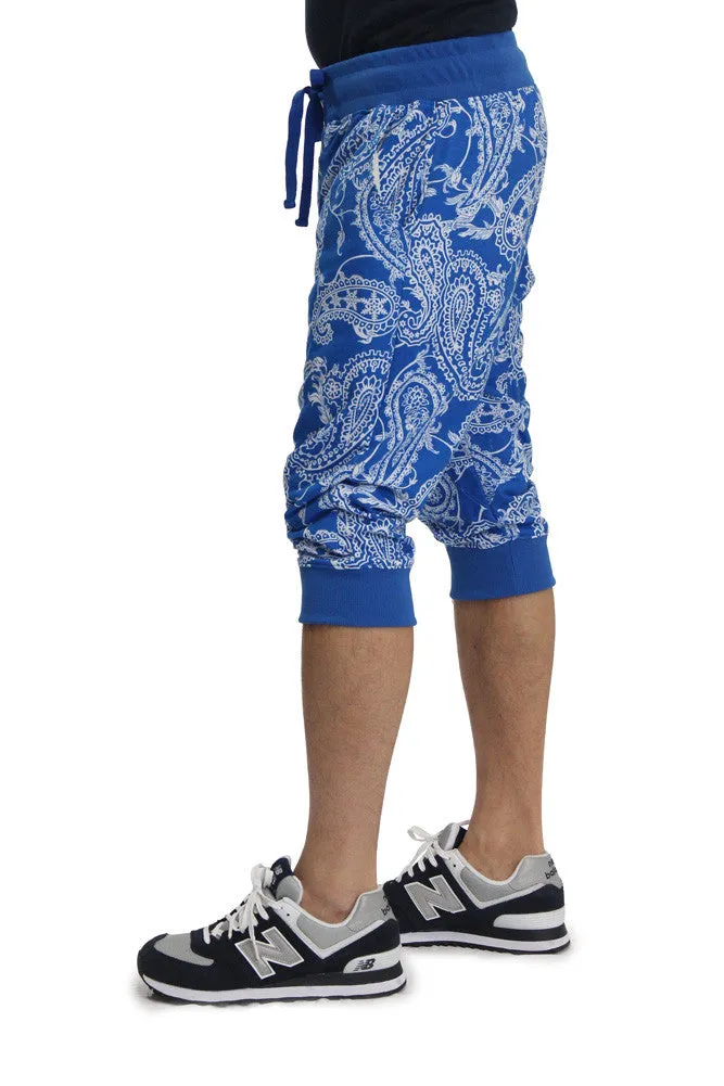 Men's Paisley French Terry Jogger Shorts