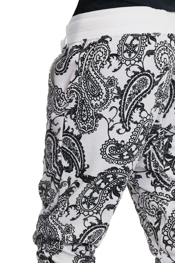 Men's Paisley French Terry Jogger Shorts