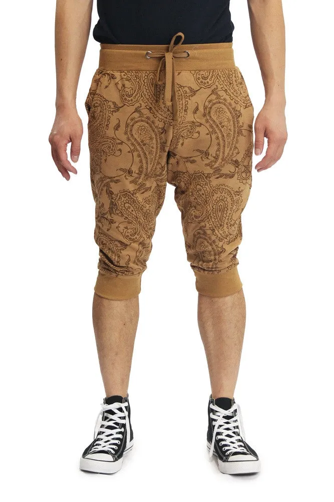 Men's Paisley French Terry Jogger Shorts
