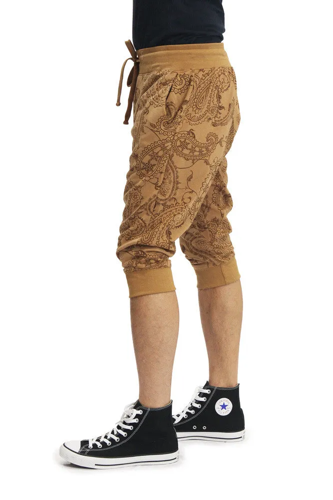 Men's Paisley French Terry Jogger Shorts