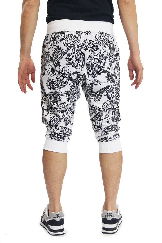 Men's Paisley French Terry Jogger Shorts