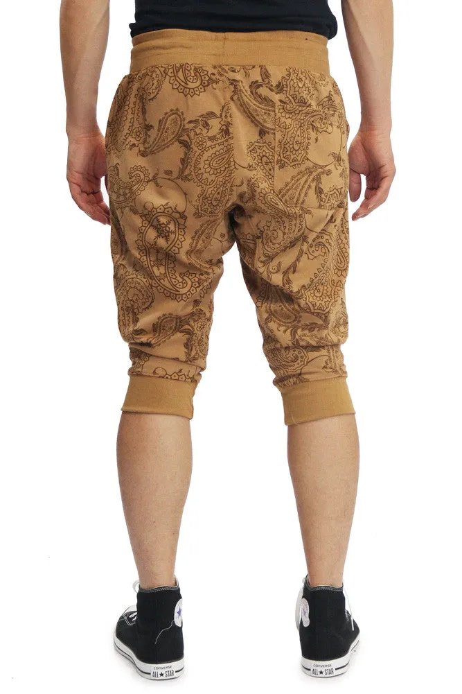 Men's Paisley French Terry Jogger Shorts