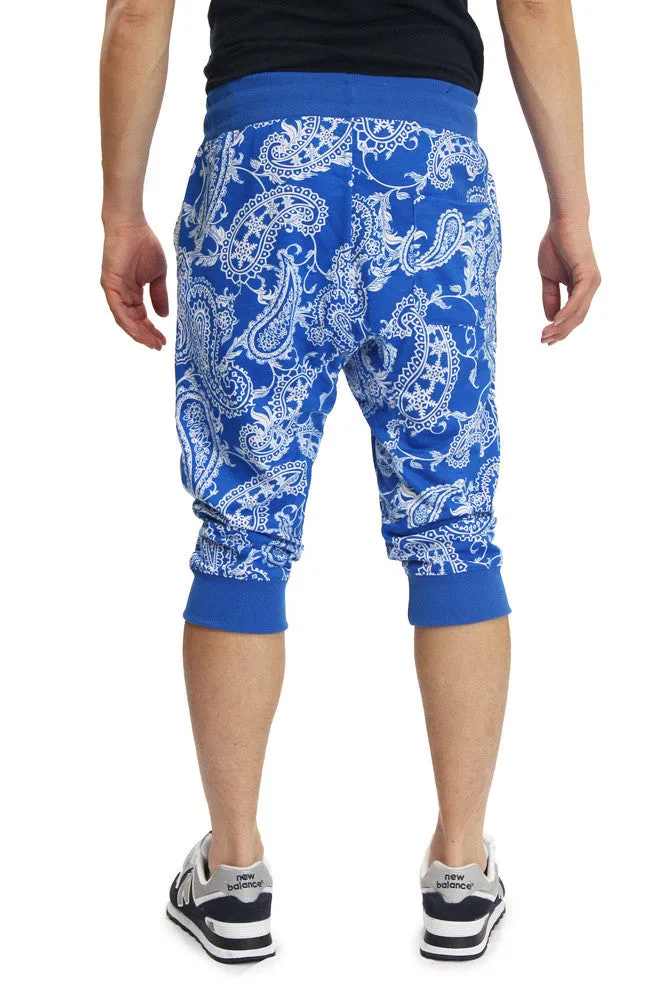 Men's Paisley French Terry Jogger Shorts