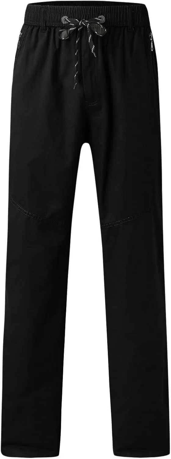 Mens Sweatpants with Pockets Big and Tall for Jogging Running Exercise Gym Workout Mens Zip Joggers Pants Casual Gym