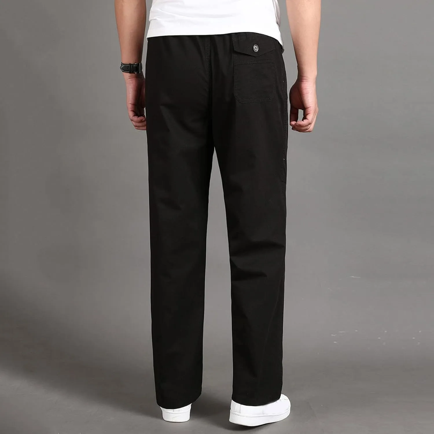 Mens Sweatpants with Pockets Big and Tall for Jogging Running Exercise Gym Workout Mens Zip Joggers Pants Casual Gym