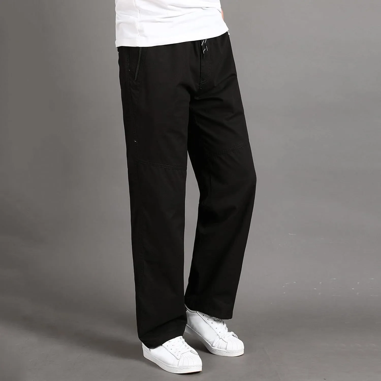 Mens Sweatpants with Pockets Big and Tall for Jogging Running Exercise Gym Workout Mens Zip Joggers Pants Casual Gym