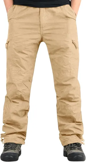 Mens Workout Cargo Sweatpants Casual Cargo Pants Loose Fit Jogger Sweatpants Tactical Work Pants Multi Pocket Outdoor