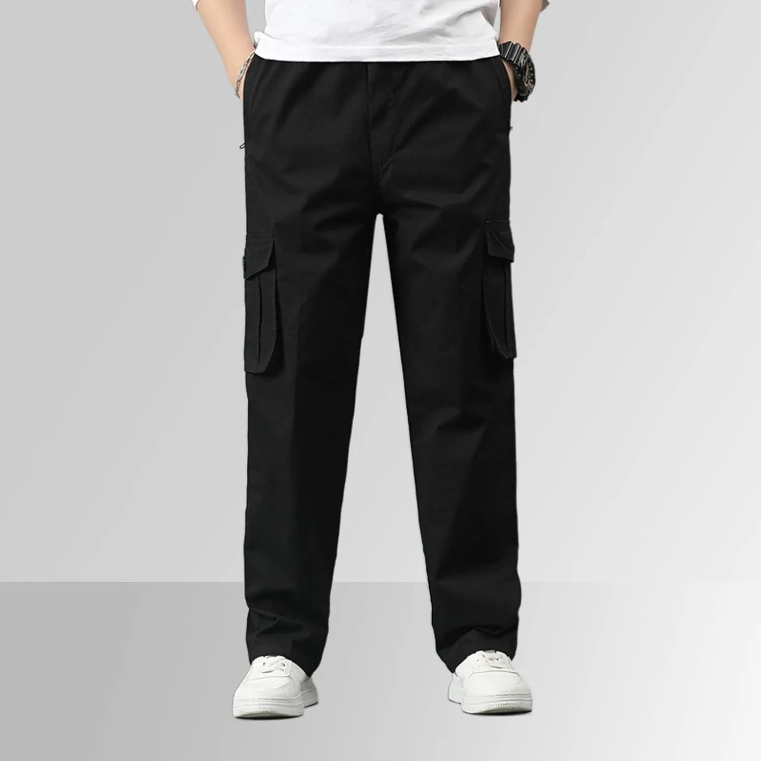 Mens Workout Cargo Sweatpants for Mens Mens Heavyweight Fleece Jogger Pants Drawstring Trousers Stretch Elastic Waist