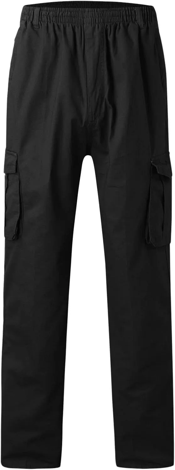 Mens Workout Cargo Sweatpants for Mens Mens Heavyweight Fleece Jogger Pants Drawstring Trousers Stretch Elastic Waist