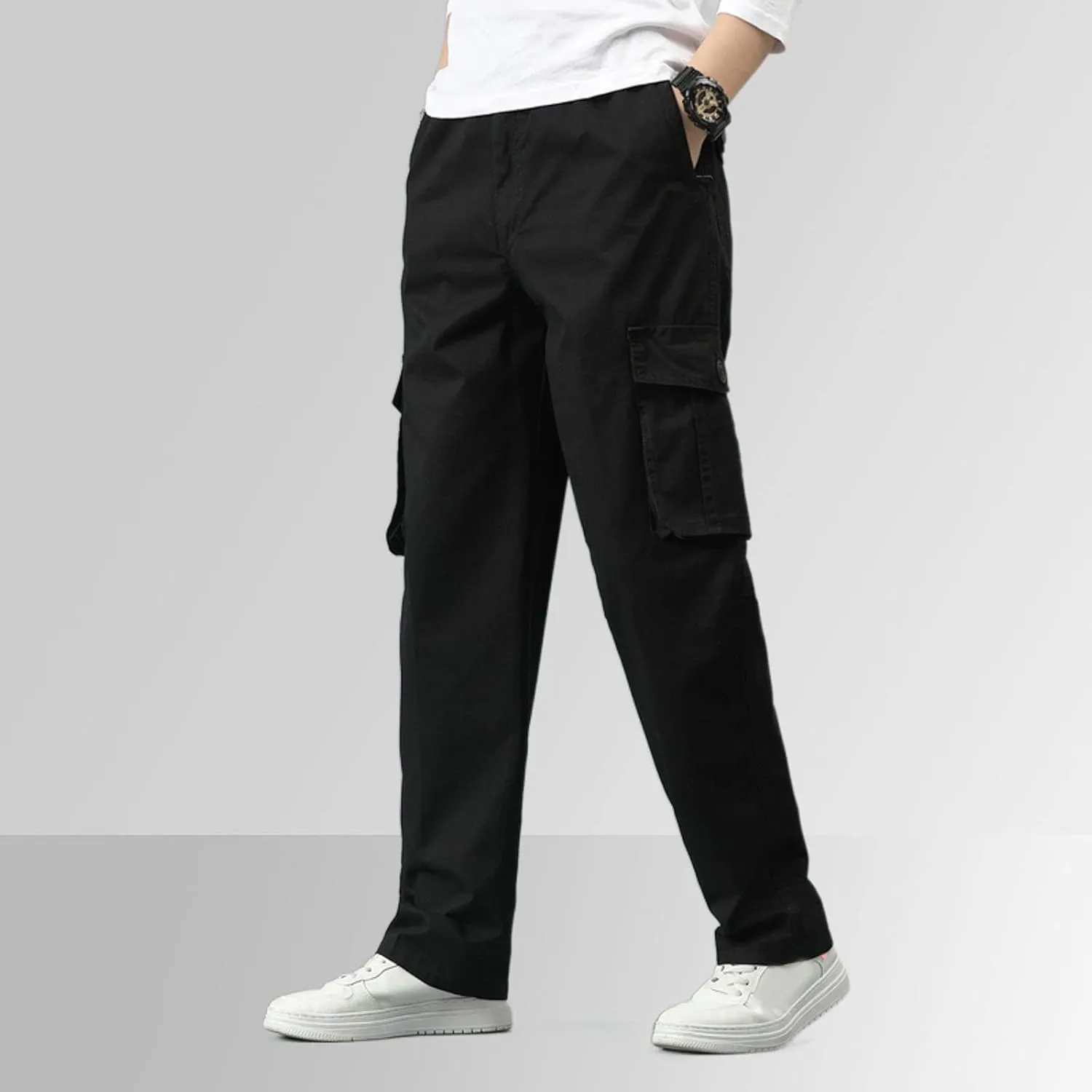 Mens Workout Cargo Sweatpants for Mens Mens Heavyweight Fleece Jogger Pants Drawstring Trousers Stretch Elastic Waist
