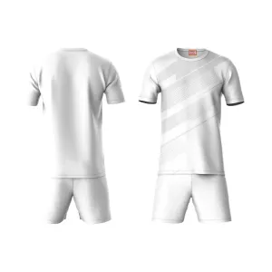 Next Print Round neck jersey white with shorts NPTS61