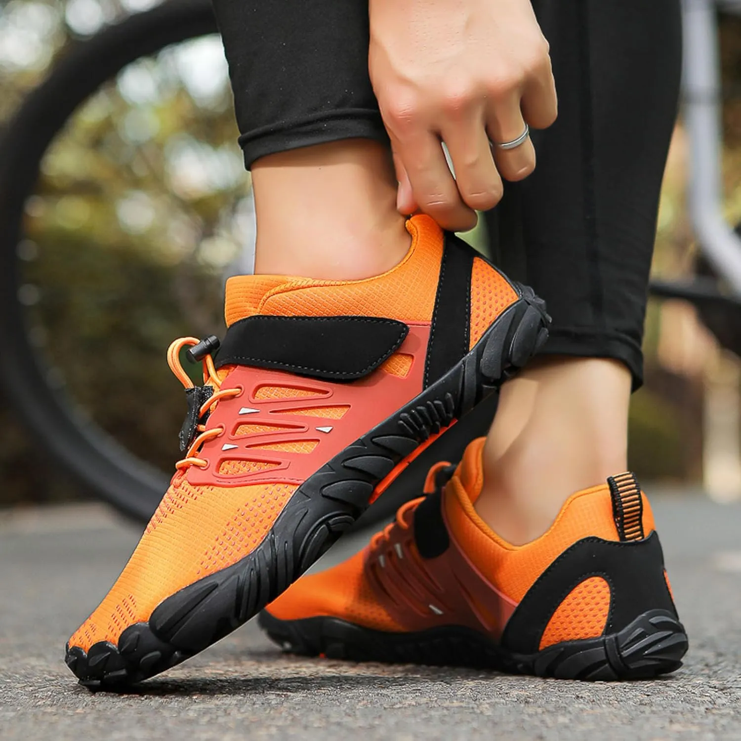 SECHRITE Women's Mens Barefoot Hiking Shoes Minimalist Trail Running Sneakers Zero Drop Sole Wide Toe Box Parkour Trekking Workout Footwear