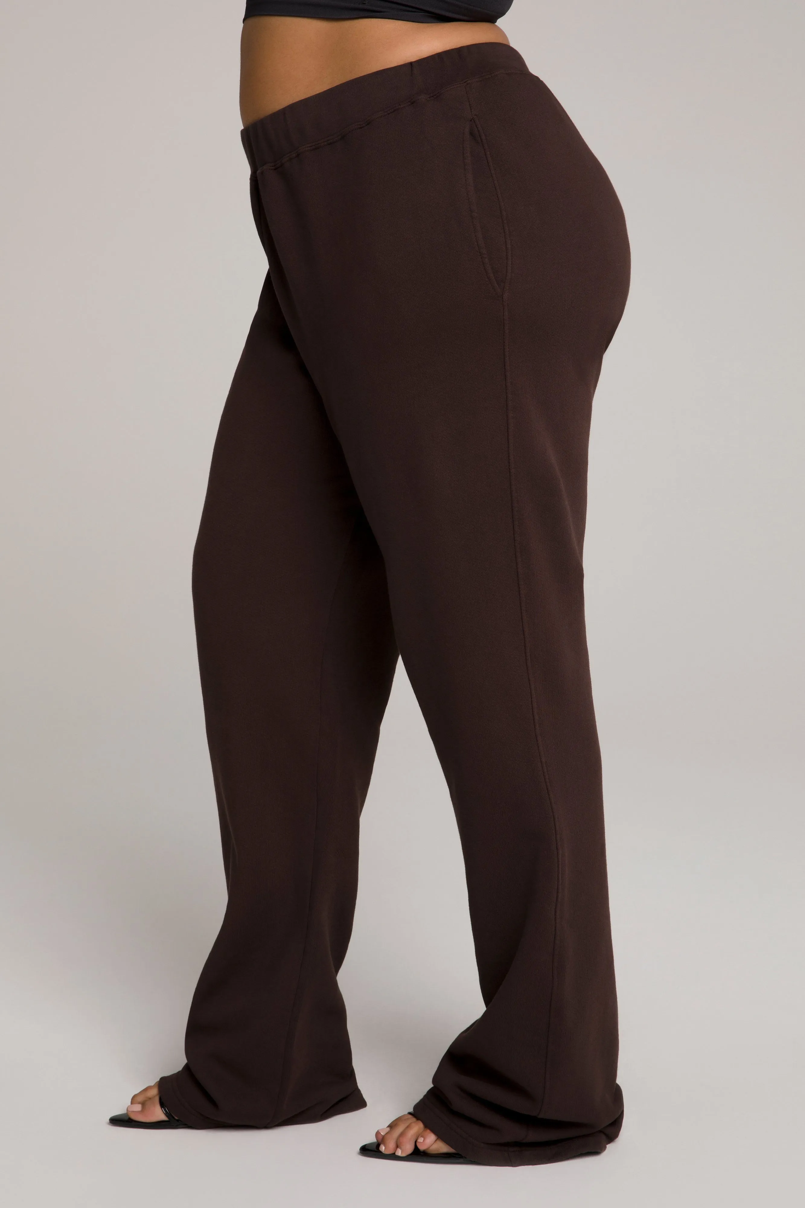 WIDE LEG SWEATPANTS | COFFEE001