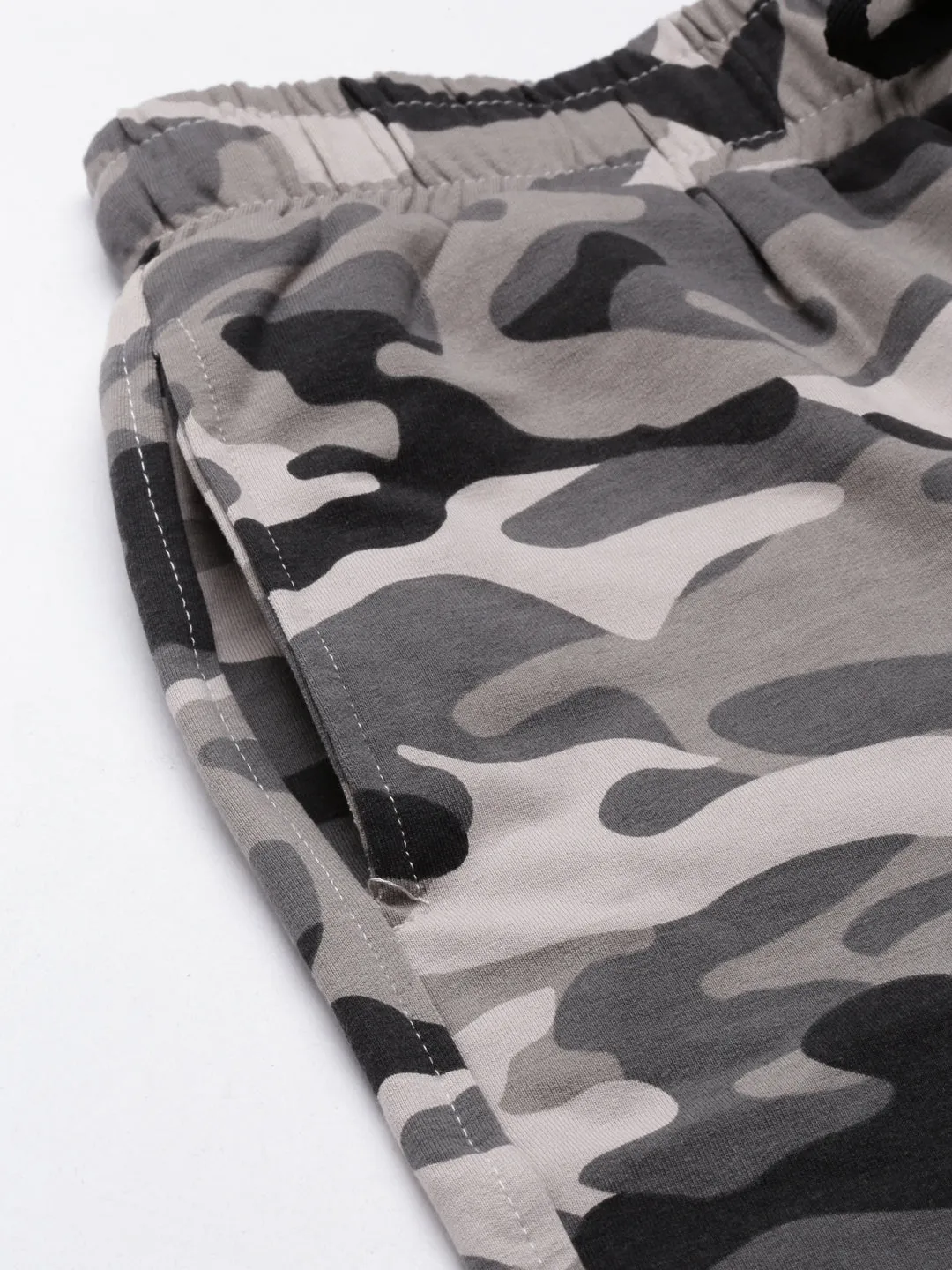 Women Taupe Camouflage Printed Track Pant