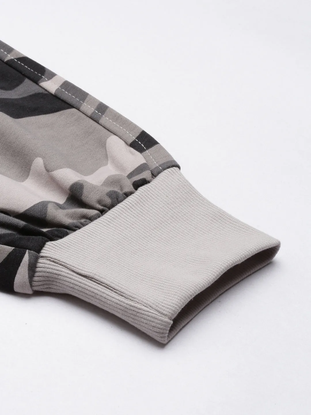 Women Taupe Camouflage Printed Track Pant