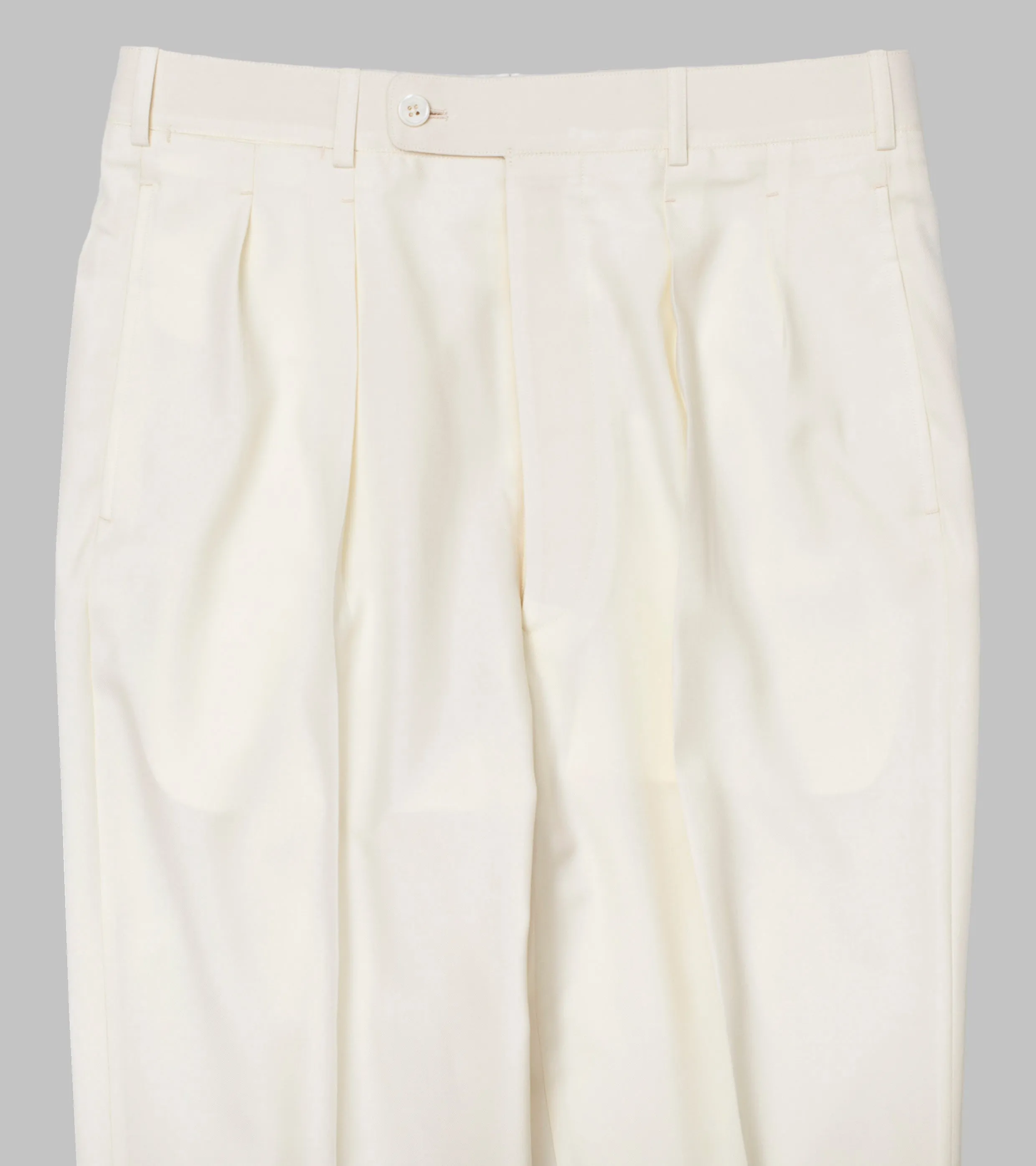 Wool Gabardine Winston Trousers Cream