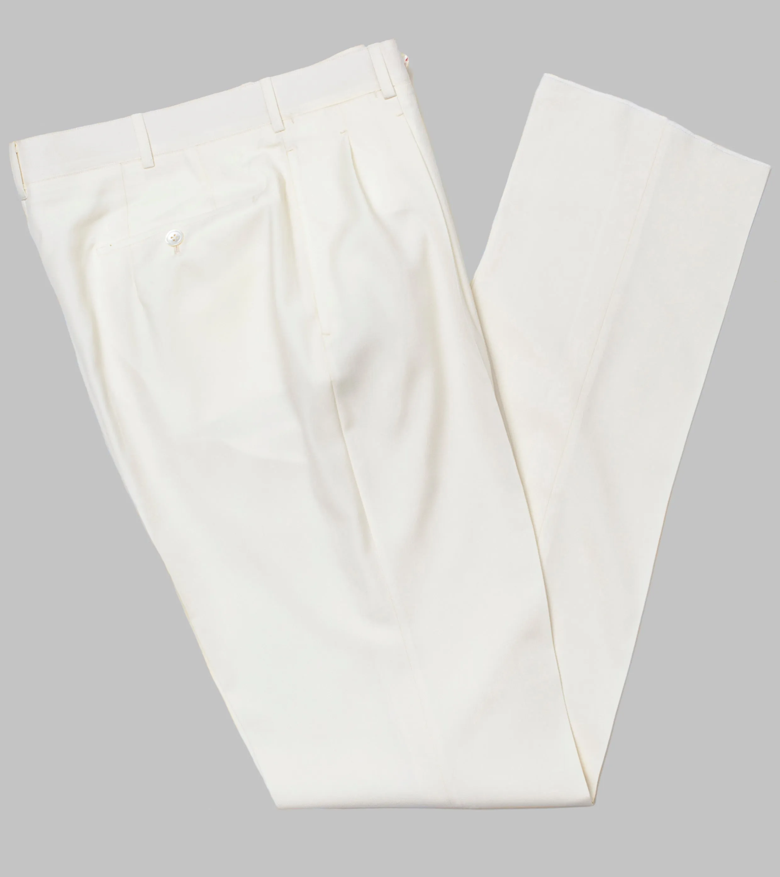 Wool Gabardine Winston Trousers Cream
